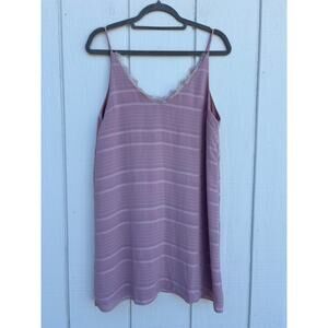 BP. Mini Shift Slip Dress, Dusty Rose Pink, Lace Detail, Size‎ S